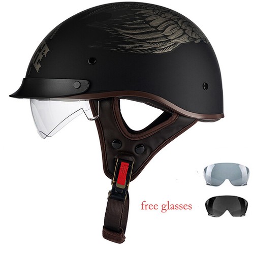 Half motorcycle helmet scooter - half,